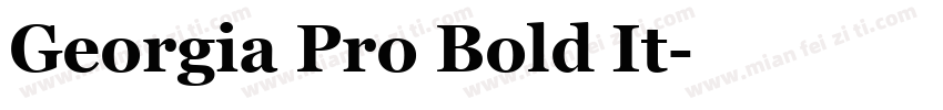 Georgia Pro Bold It字体转换